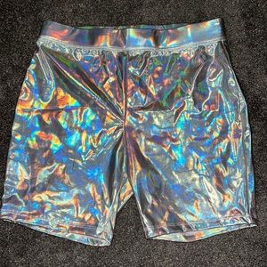 Forever 21 Irredescent biker shorts size S